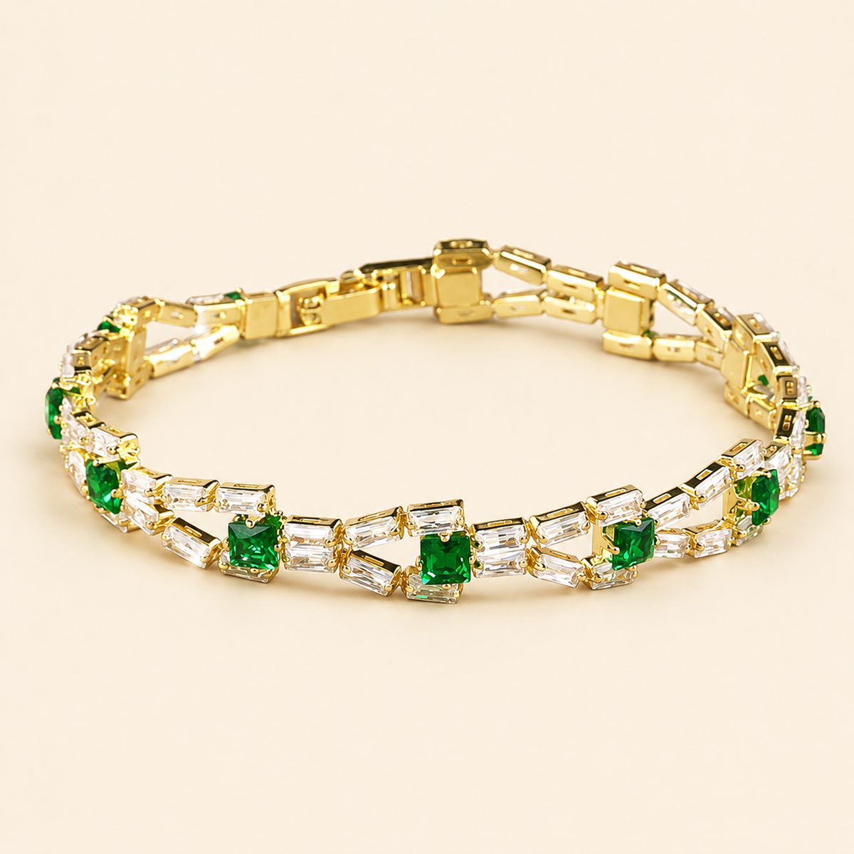 Green Tennis Bracelet