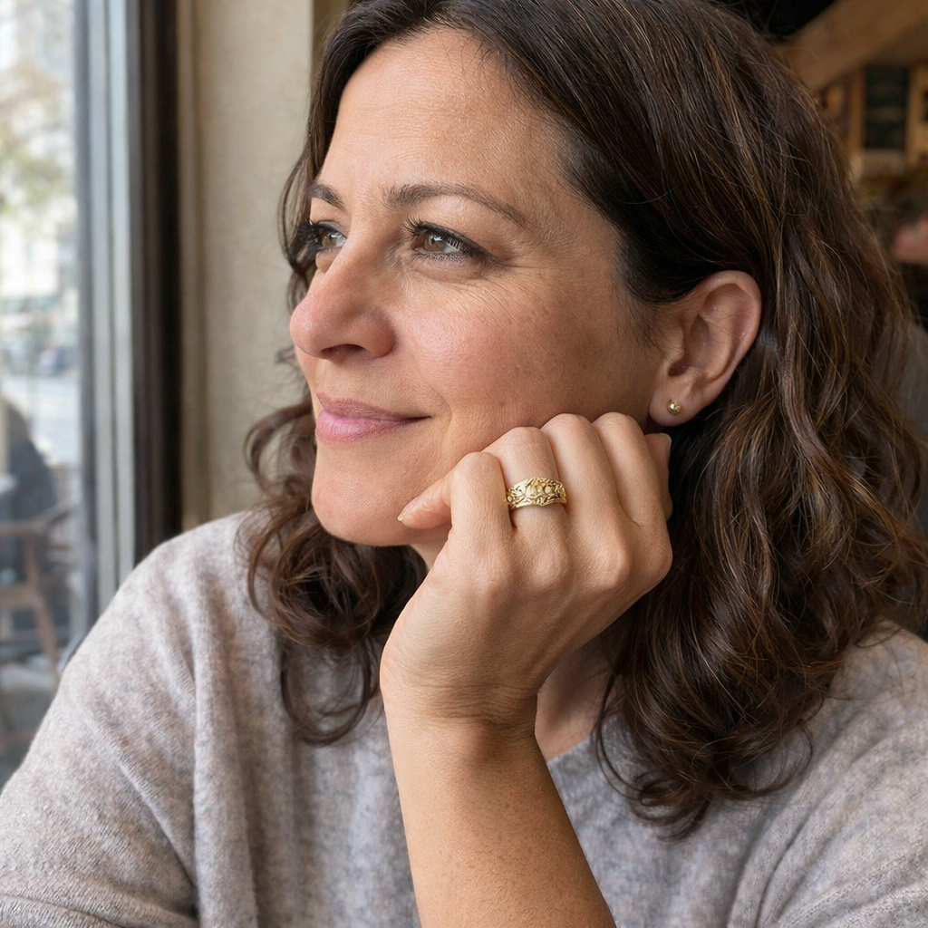Δαχτυλίδι Λουλούδι Χρυσό Αντίκα