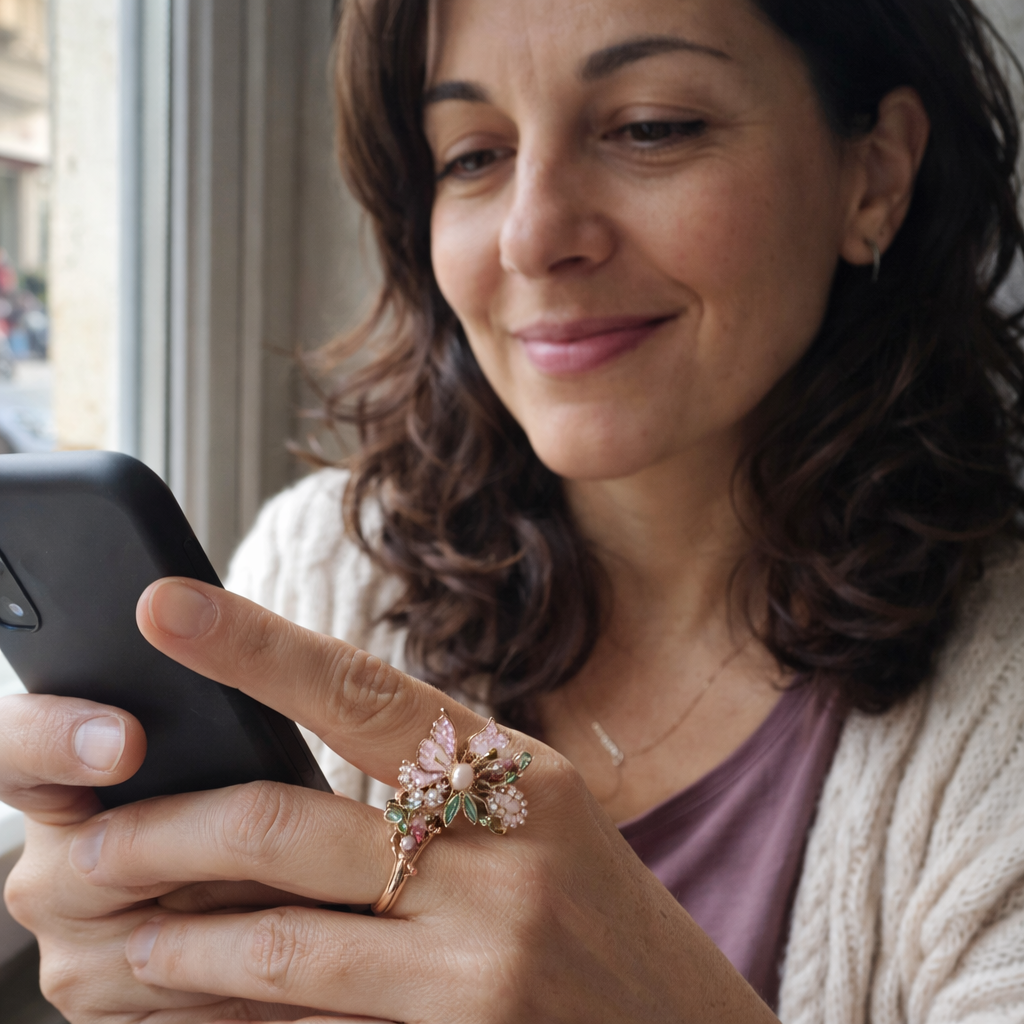 Δαχτυλίδι Ζιργκόν Πεταλούδα Λαμπερό Φυσικό