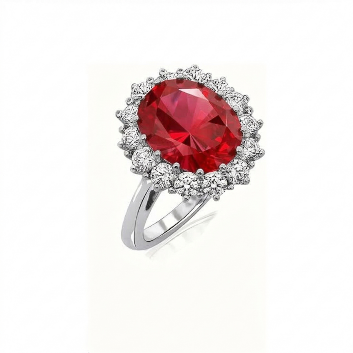 Crimson Ruby Crown Ring