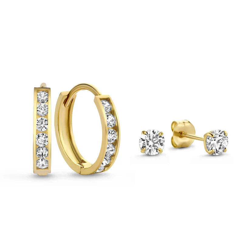 Dara Brillane Stone Earrings Set