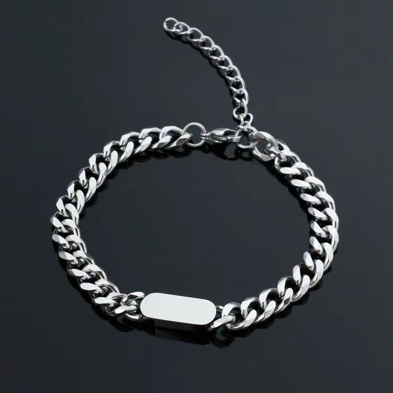 Cuban Link Bracelet with Plate
