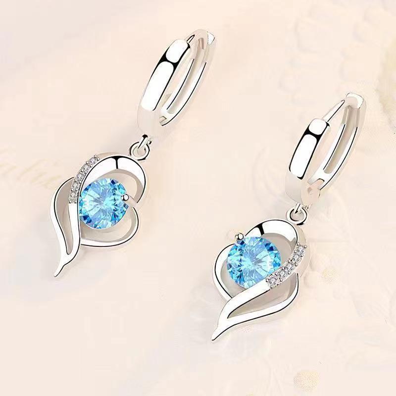 Eclipse Heart Dangle Earrings