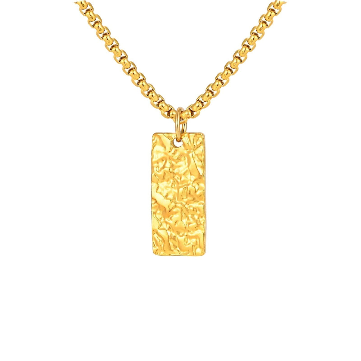 Ziven Hammered Bar Necklace