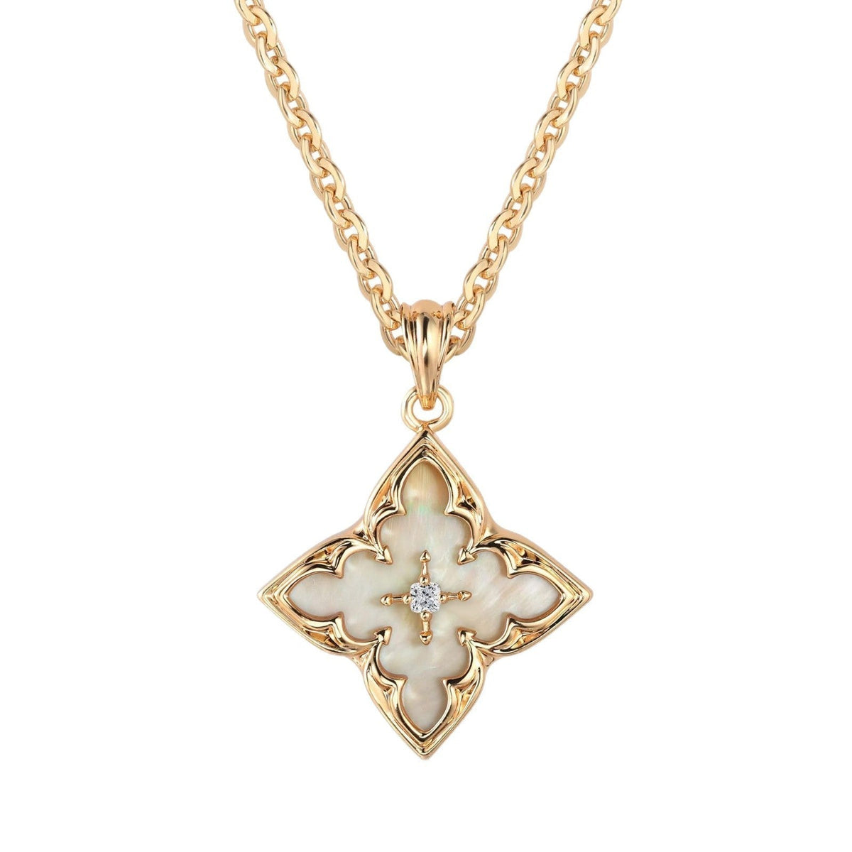 Brown Clover Pendant Necklace