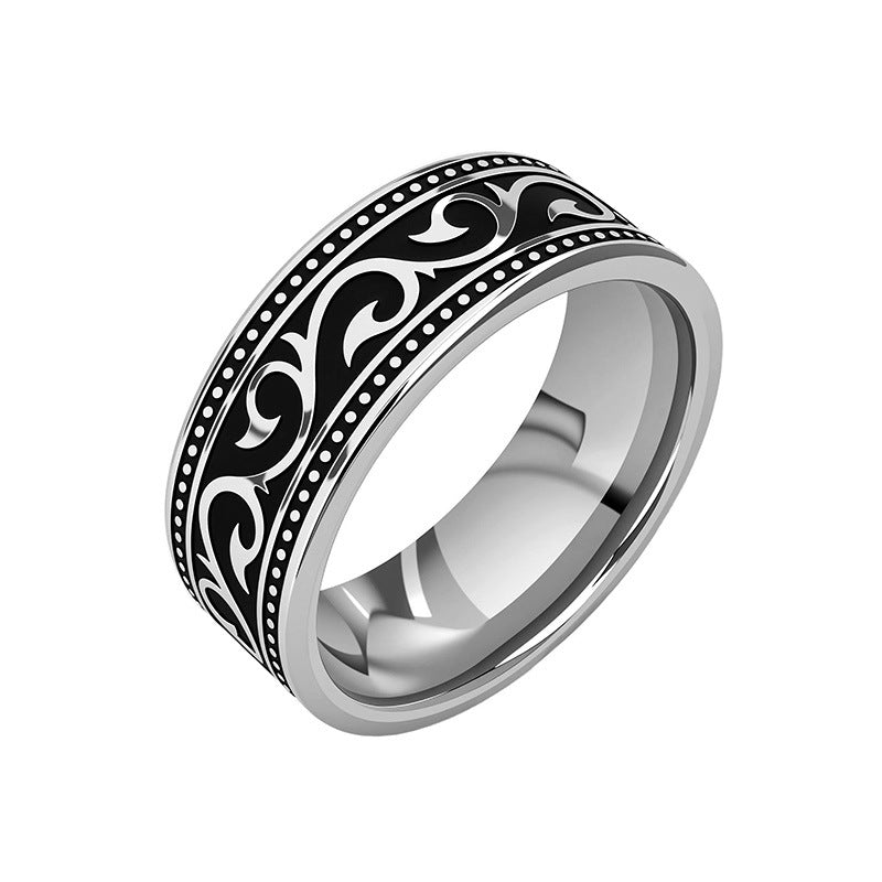 Black Pattern Ring