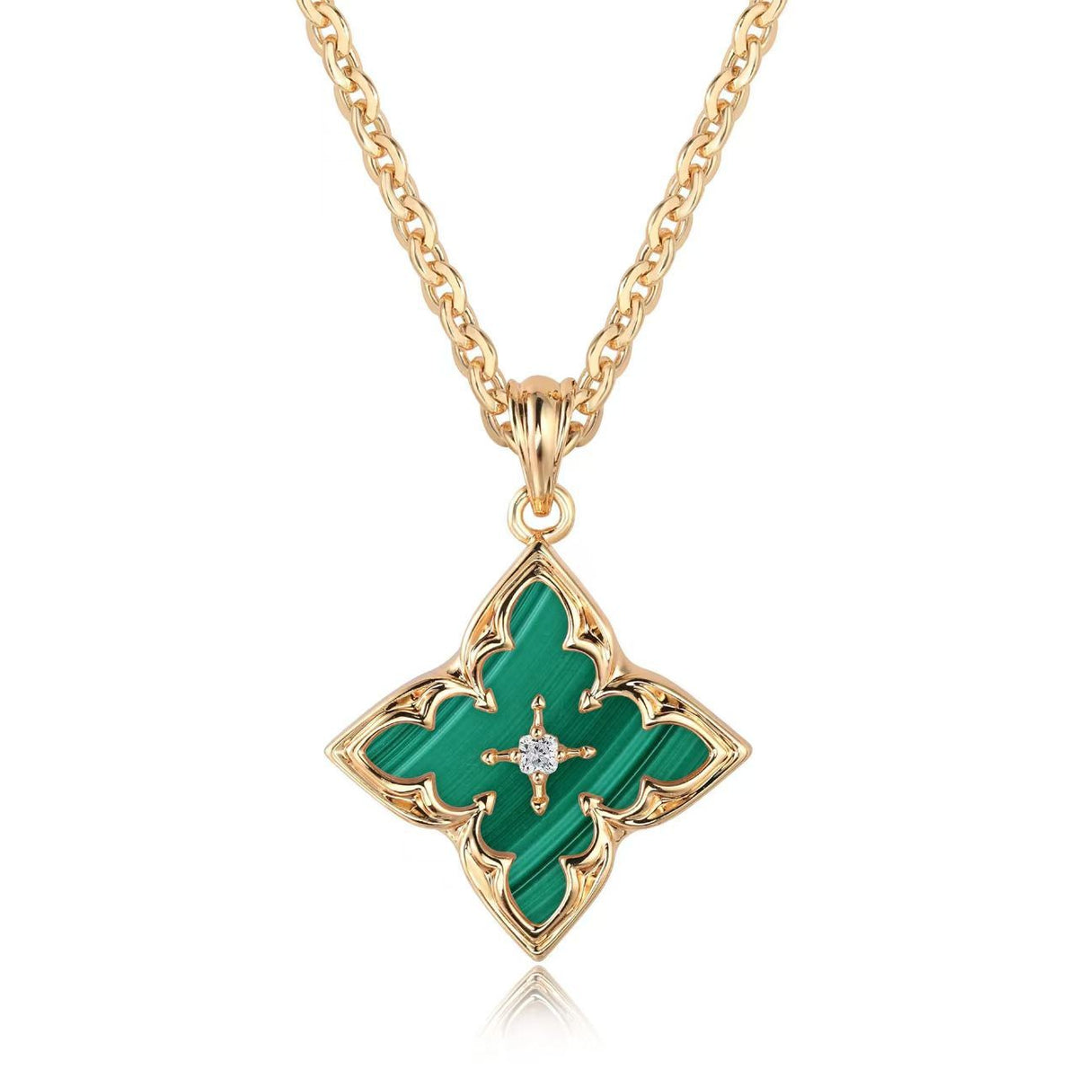 White Clover Pendant Necklace