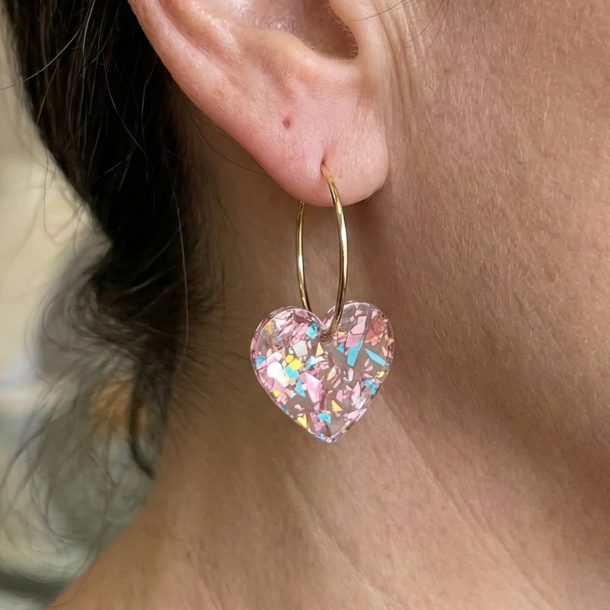 Candy Heart Dangle Earrings