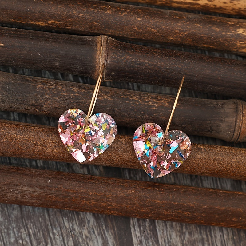 Candy Heart Dangle Earrings