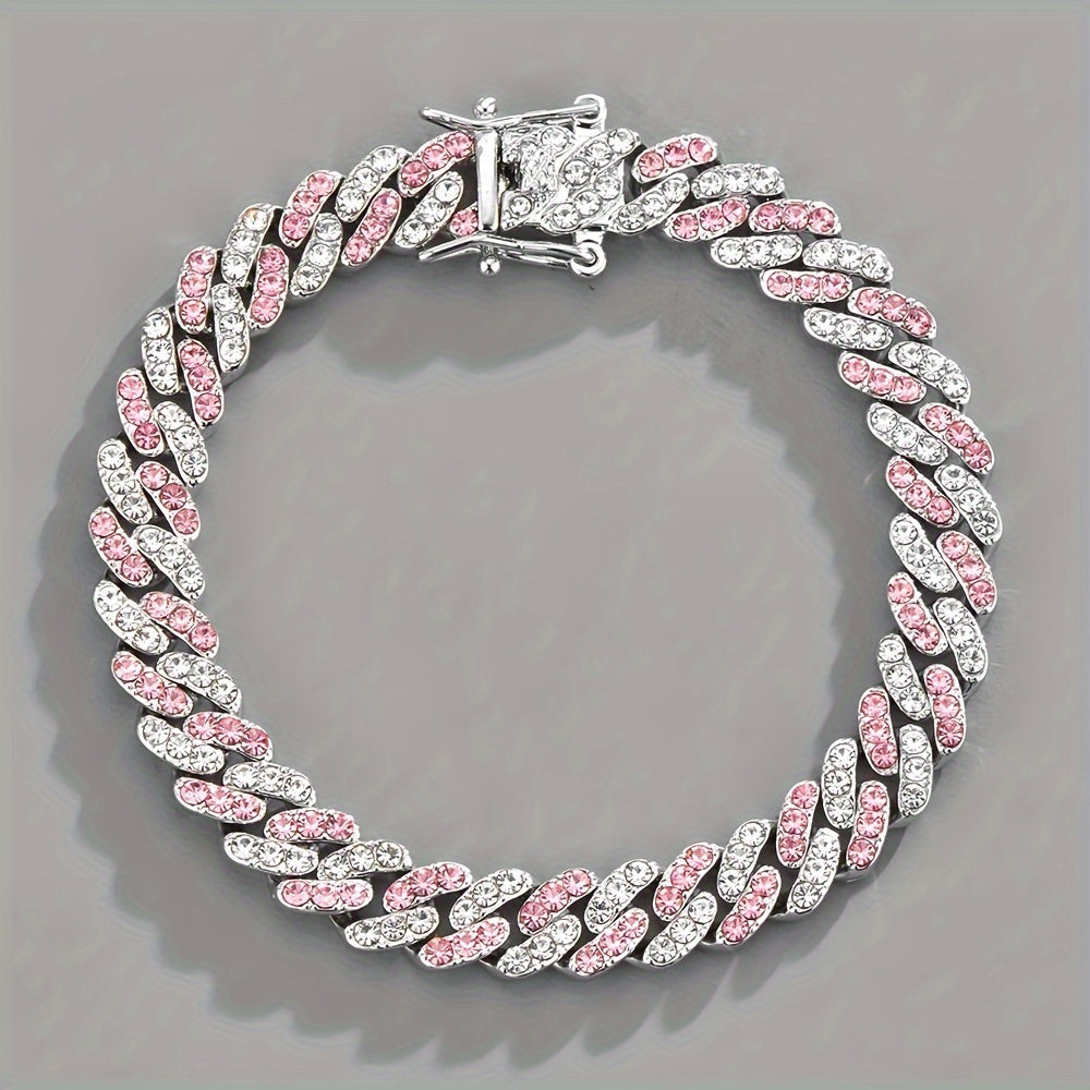 Cuban Arctic Soft Pink Bracelet