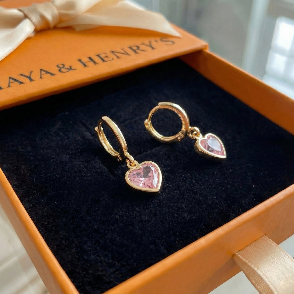 Love Dangle Earrings with Pendant