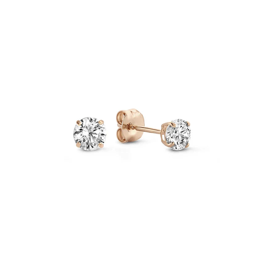 Stud Earrings with Moon Tear Stone